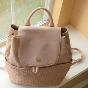 Tory Burch Bryant Quilted Light Pink Leather Backp